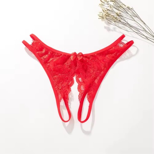 SEXY ČERVENÉ ČIPKOVÉ OTVORENÉ XL NOHAVIČKY