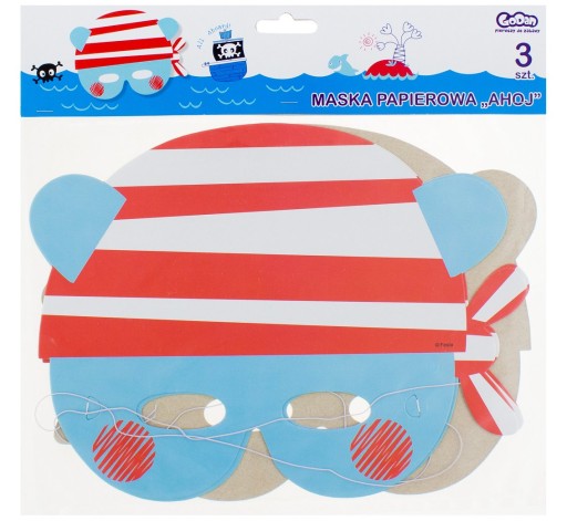 Pirates Ahoy Paper Mask 3 ks.