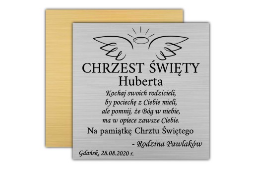 GRAVENÁ plaketa s gravírovaným venovaním 7x7cm Darček pre mamu a otca