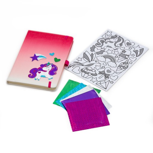 Kreatívna sada samolepiek Kidea Metallic Unicorn pre dievčatá