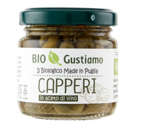Kapary vo vínnom octe Capperi BIO GUSTIAMO Made in Puglia 100g