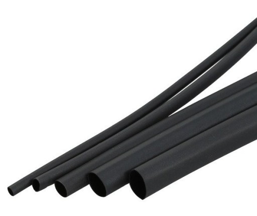 Teplom zmršťovacia bužírka 20mm 1m - čierna - flexibilná - silikón