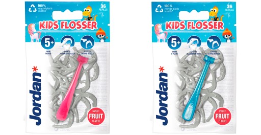 JORDAN Kids Flosser Detská dentálna niť Ovocná príchuť 36 ks.
