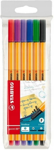 Jemné linky STABILO Point 88, 6 ks v kufríku 88/6