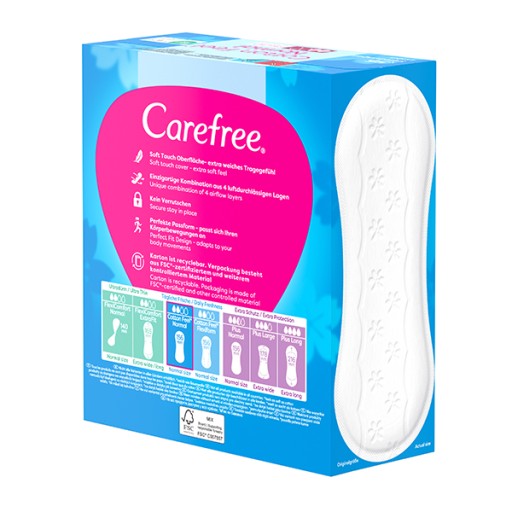 CAREFREE Cotton Feel slipové vložky neparfumované Normal 56 ks