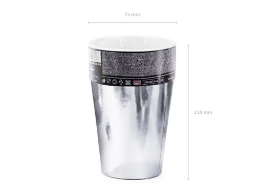 STRIEBORNÉ NARODENINOVÉ POHÁRKY SILVESTR 220ml 6ks