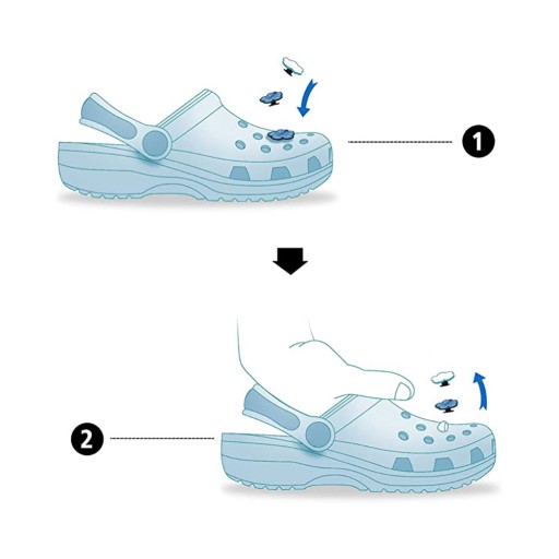 4x Špendlíky / Špendlíky na Crocs a podobné topánky - Butterflies