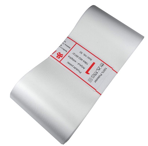 Stuha SATÉNOVÁ 10cm 100mm BIELA cena za 1m 11303