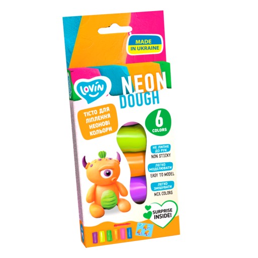 Plastelína Play Dough 6 farieb Neónová kreatívna súprava na tvorbu modelov