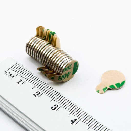 Samolepiaci magnet s lepidlom 10x1mm N+S 20 ks