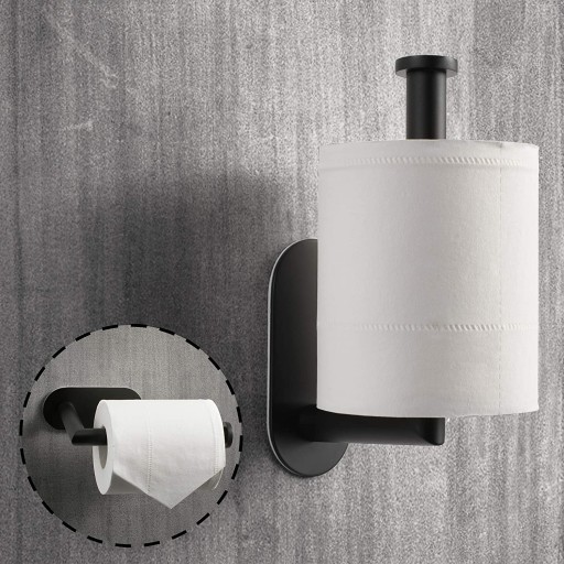 SAMOLEPIACI DRŽIAK NA TOALETNÝ PAPIER, ČIERNY LOFT