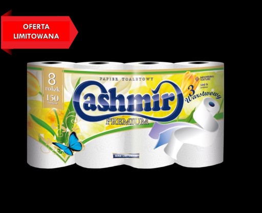 CASHMIR harmančekový toaletný papier 3 vrstvy 8 ks
