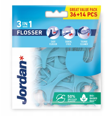 JORDAN FLOSSER 3v1 NITOVÝ ČISTIČ NA PÁSKY