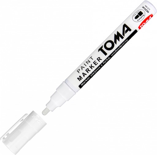 Toma TO-440 olejový značkovač okrúhly 2,5mm biely