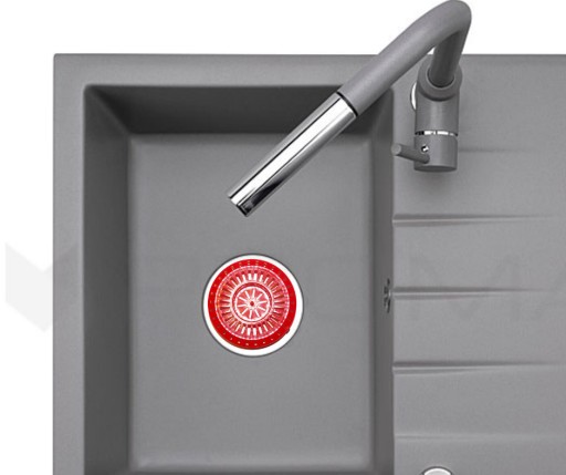 Plastové drezové sitko, 80 mm, strieborné a biele