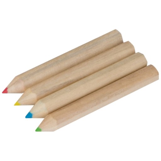 Mini pastelky 4 farby v ekologickej krabičke