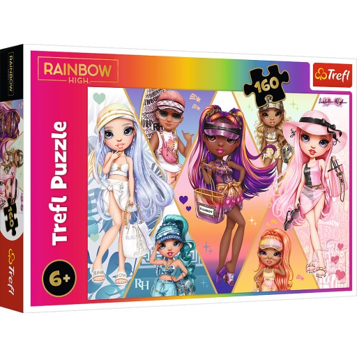 PUZZLE 160 PUZZLE BÁBIKA RAINBOW VYSOKÉ 6+ KOCIEK