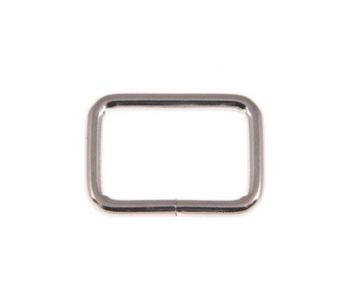 Kožený kovový rám 30/20/4 mm strieborný, 2 ks