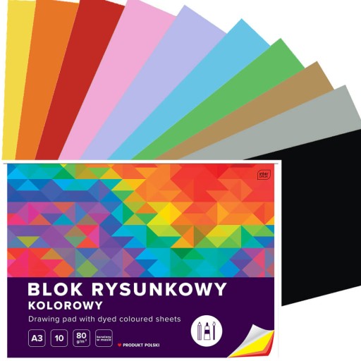 FAREBNÝ BLOK 10 LISTOV 10 FAREB A3 80g Interprint