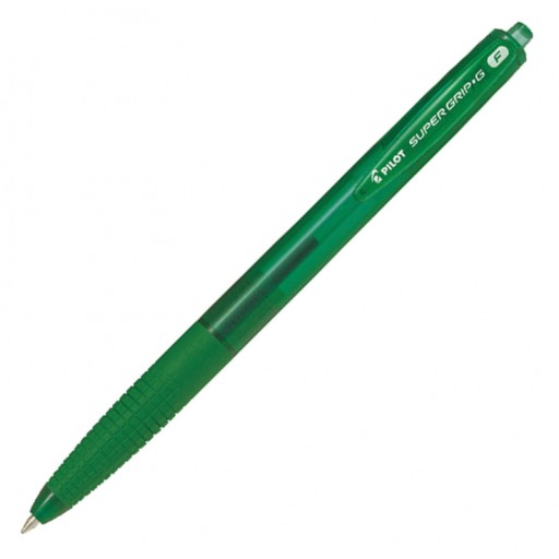 Olejové vysúvacie guľôčkové pero 0,7 mm SUPER GRIP G PILOT zelené