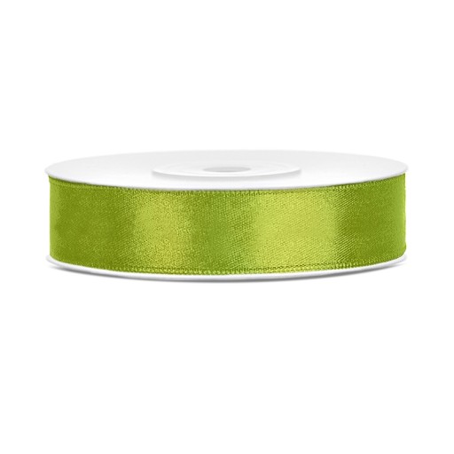 STUHA saténová stuha 1,2cm 25m svetlozelená