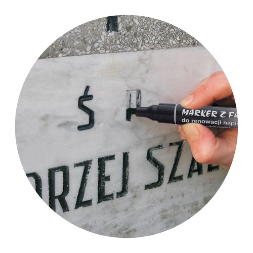 Fixka TOMA na renováciu náhrobných kameňov, čierna, sada 3 ks.