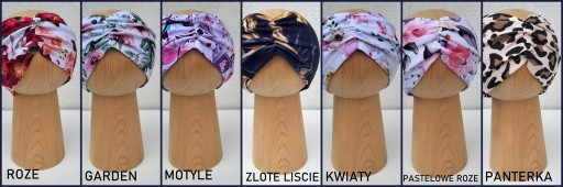 Dámska čelenka, volánik, turban, farby 54-58 cm