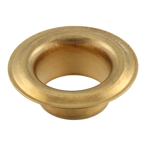 Kožené očká na šitie, priemer 16 mm, zlaté, 10 ks