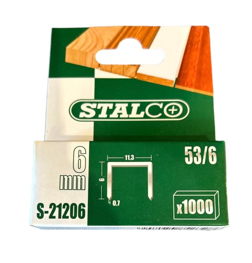 STALCO STAPLES 6MM 53/6 1000KS S-21206