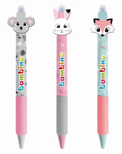Automatické modré vymazateľné guľôčkové pero ANIMALS Bambino 9270