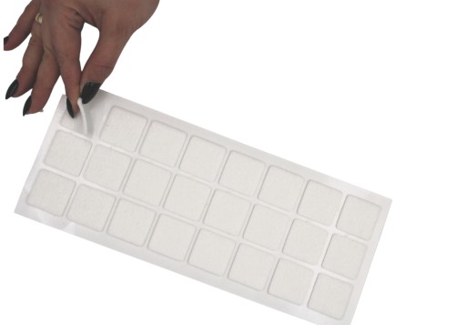 Plstené podložky pod nábytok, 32 ks, BIELY, ODOLNÉ