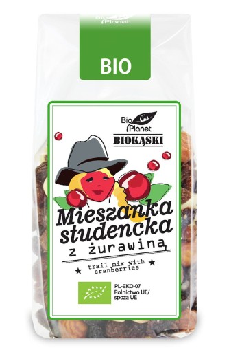 ŠTUDENTSKÝ MIX S BIO BRUSINAMI 150G BIO PLANET