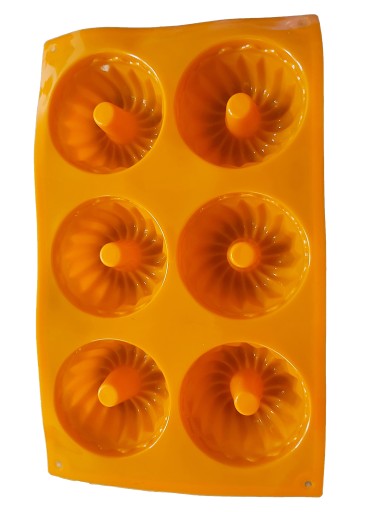 Silikónová forma na pečenie na muffiny, cupcaky, donuty, mraziace cupcaky, 6ks