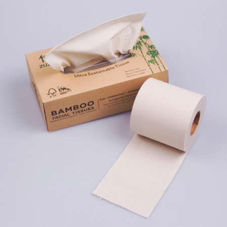 Bambusový toaletný papier, nebielený, 6 roliek