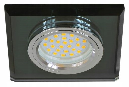 Súprava štvorcového skleneného halogénového očka + LED GU10