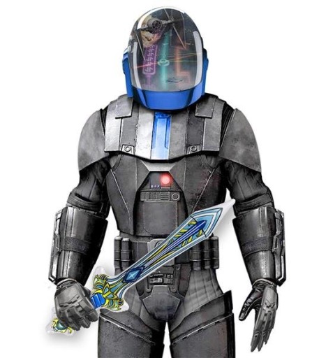 NAFUKOVACÍ MEČ MODRÝ ASTRONAUT PRIESTOR 70 CM