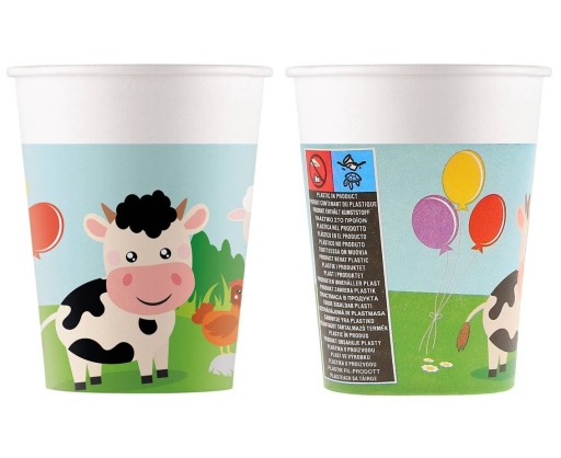 Animal Farm papierové poháre 200ml, 8ks.