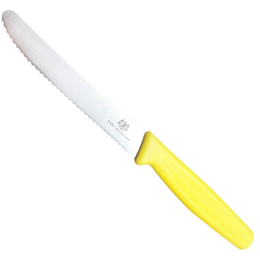 KUCHYŇSKÝ NÔŽ SO SEMIENKAMI 10,5 CM ŽLTÝ