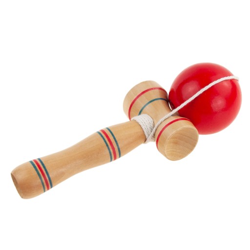 KENDAMA DREVENÁ KLASICKÁ JAPONSKÁ ZRUČNOSTNÁ HRA CHYTNUTIE LOPTY