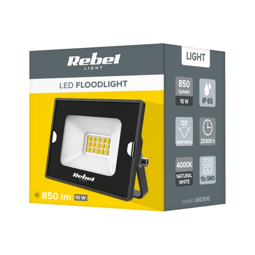 Halogénová LED reflektorová lampa reflektor 10W 4000K pevné IP65 Rebel