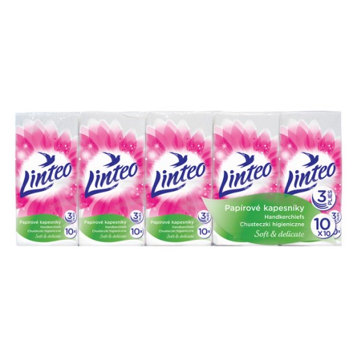 LINTEO 3-vrstvové vreckovky 10 x 10