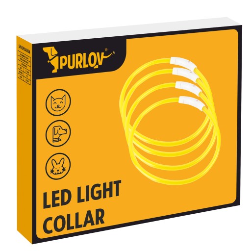 LED svetelne nastaviteľný obojok Purlov 21631