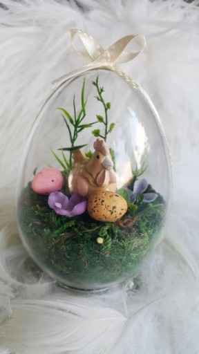 Vajíčka Akrylové vajíčko otvárateľné plastové priehľadné DIY 8cm 5ks.