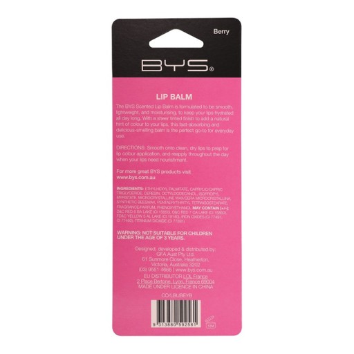 BYS Hydratačný balzam na pery Voňavý výživný balzam Berry 12g