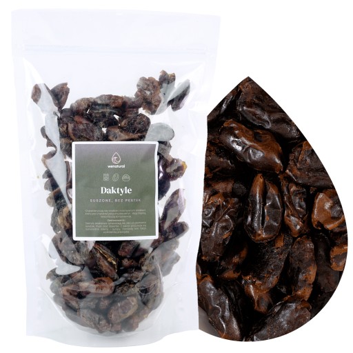 Sušené datle 1kg Wenatural - celé, bez semien, čerstvé, sladké občerstvenie