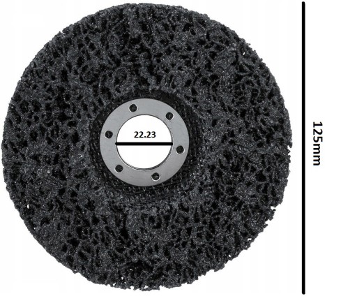 RELISOVÝ DISK NA KOVOVÚ OCEĽOVÉ ODSTRAŇOVANIE HRDZE DREVA ČERNÝ VLAS 125mm