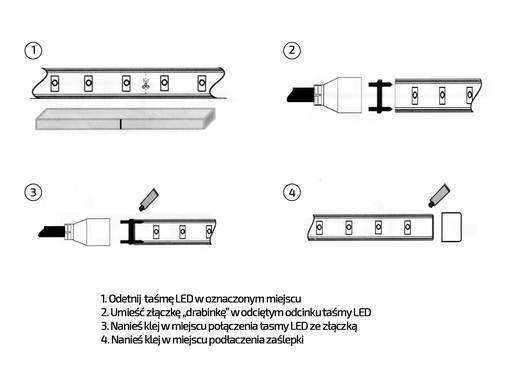 LED pás 230V 2835 1m IP68 NEON Neutral White