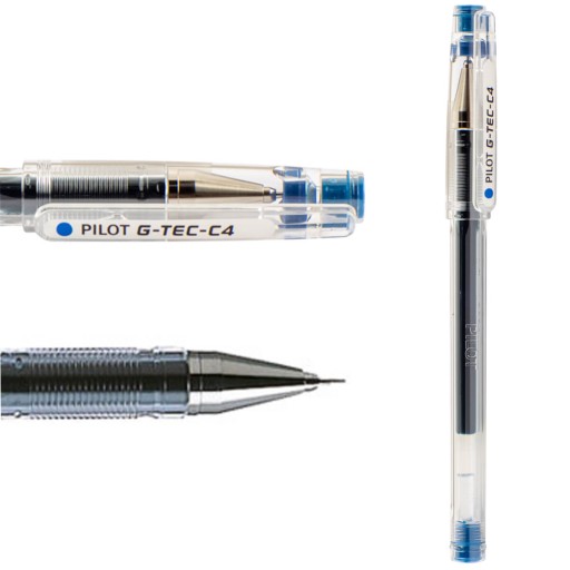 PILOT G-TEC-C4 gélové pero s jemnými linkami 0,4 mm modré