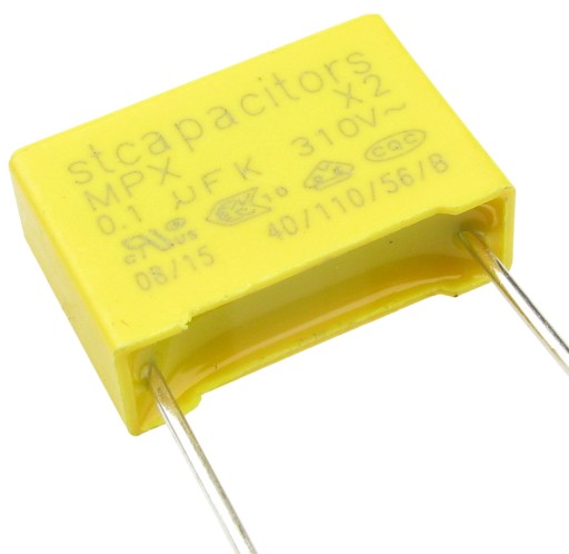 Kondenzátor MKP 100nF/310VAC X2 raster 15mm (2ks) /4399-2