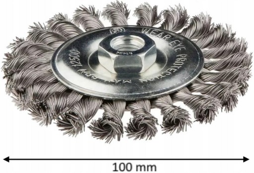 BRÚSNY DISK DRÔTENÝ KEFA SO ZÁVITOM 100MM DRÔT 0,5MM M14